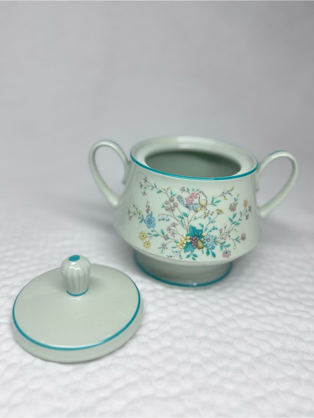 Vintage Noritake Paradise Green 8223 Tea Set Cups Sugar Creamer Japan - Picture 8 of 13